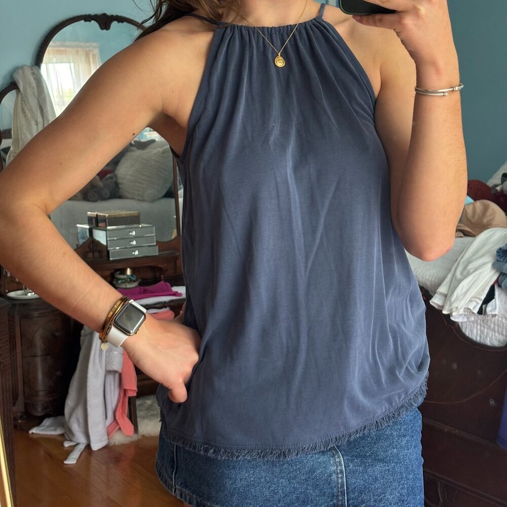 Women's High Neck Tie Tank